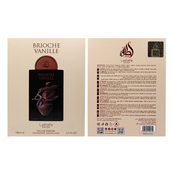 Lattafa Brioche Vanille 3.4 Oz Edp Unisex