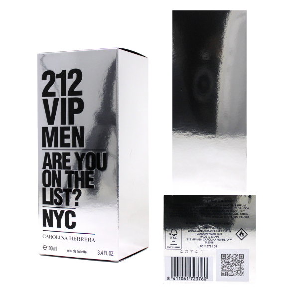 Carolina Herrera 212 VIP 3.4 Oz EDT for Men