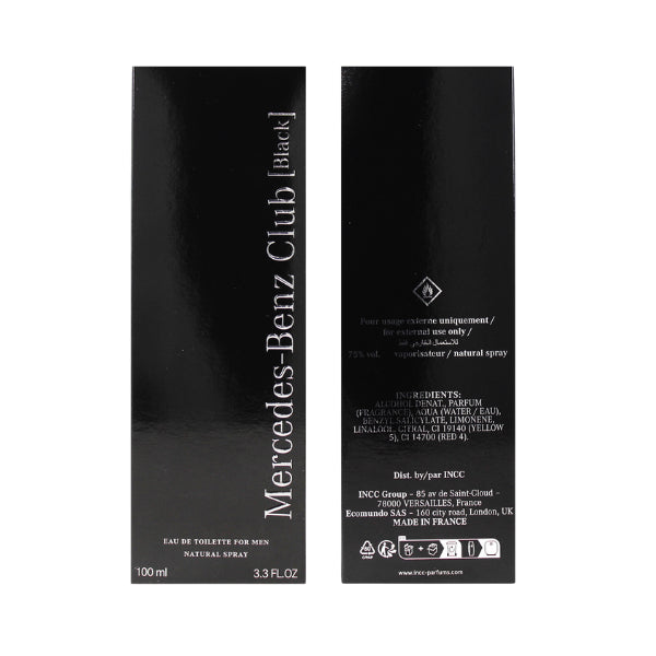 Mercedes Benz Club Black 3.4 Oz EDT for Men