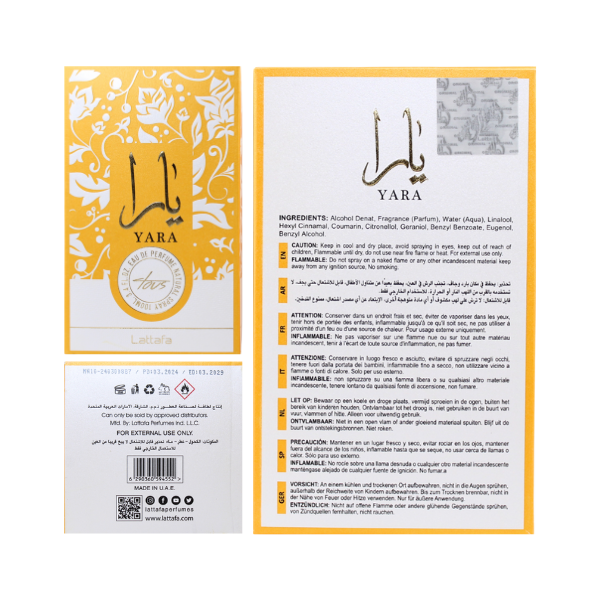 Lattafa Yara Tous 3.4 Oz EDP for Unisex