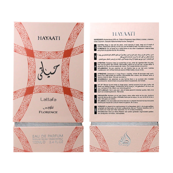 Lattafa Hayaati Florence 3.4 Oz EDP for Women