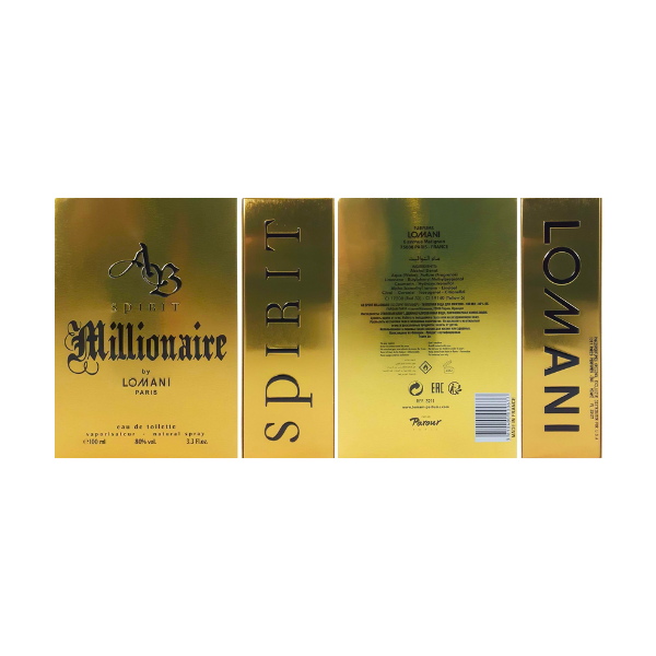 Lomani Spirit Millionaire 3.4 Oz EDT for Men