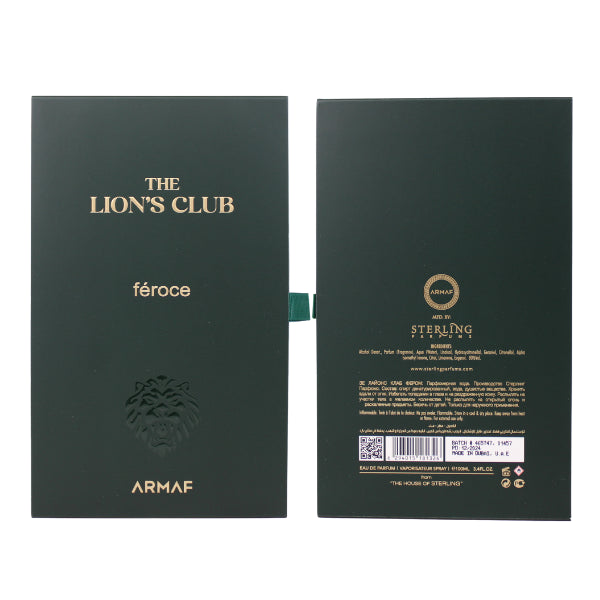 Armaf The Lion'S Club Feroce 3.4 Oz Edp Men