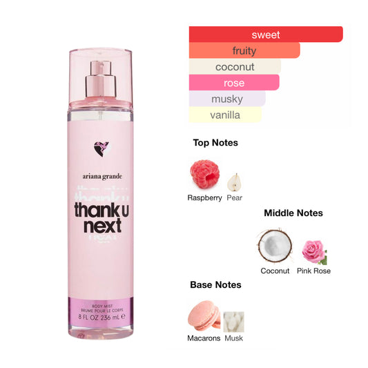 Ariana Grande Body Mist Thank U Next 8.0 Women Pink