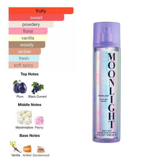 Ariana Grande Moonlight Body Mist 8.0 Oz for Women