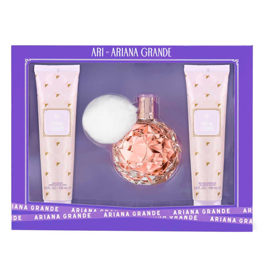 Ariana Grande Set Ari 3.4 Oz Edp & 3.4 Oz Shower Gel & 3.4 Oz Body Lotion Women