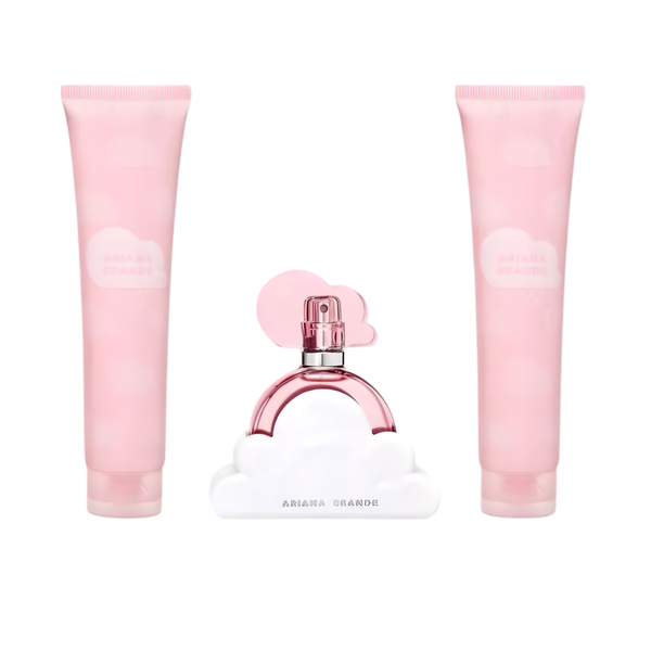 Ariana Grande Set Cloud Pink 3.4 Oz Edp + 3.4 Shower Gel + 3.4 Body Lotion Women
