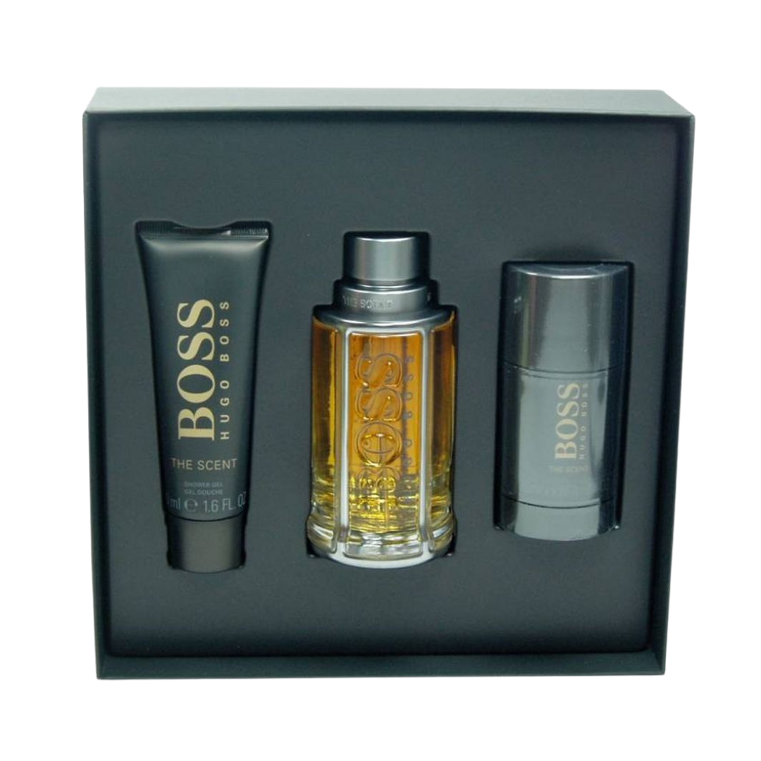Hugo Boss Set The Scent ( 3 Pc ) 3.3 Oz Edt / Shower Gel 3.3 Oz / Deodorant 2.4 Oz Men