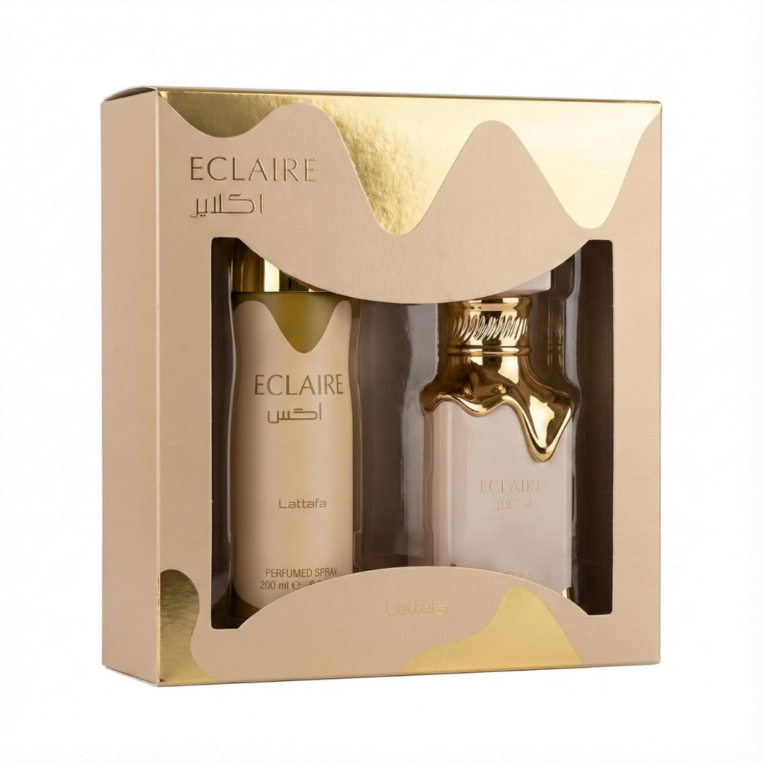Lattafa Set Eclaire 2 Pcs 3.4 Oz Edp + 200Ml Perfumed Spray Women