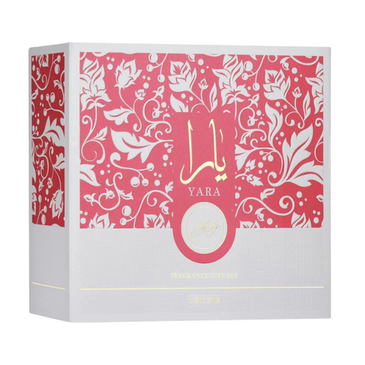 Lattafa Set Yara Candy 3 Pcs 3.4 Oz Edp + 12Ml Travel Spray + 50Ml Hairmist Women