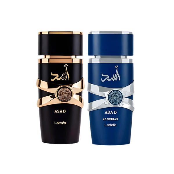 Lattafa Asad 5Th Anniversary 2 Pcs Asad And Asad Zanzibar 3.4 Oz EDP Men