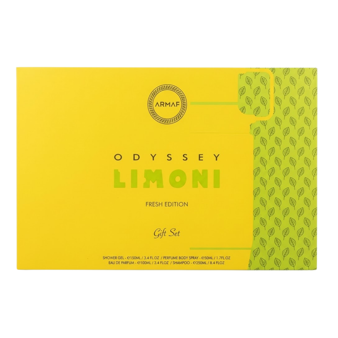 Armaf Set Odyssey Limoni 3.4 Oz 4Pc Edp Men
