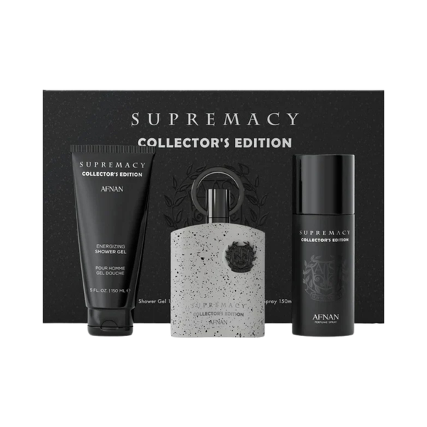 Afnan Set Supremacy Collector'S 3 Pc 3.4 Oz Edp Spray + 5.0 Deo + 5.0 S.Gel Men
