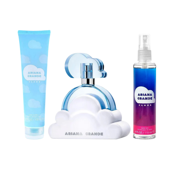 Ariana Grande Set Cloud 3.4 Oz Edp & 3.4 Oz Body Mist & 3.4 Oz Body Souffle Women