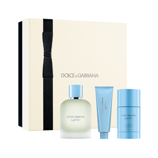 Dolce & Gabbana Set Light Blue 3Pc (3.38 Oz Edt ,1.69 Oz Shower Gel,2.6 Oz Deo Stick) Men