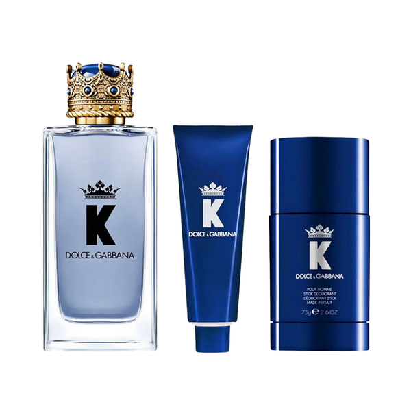 Dolce & Gabbana Set K 3Pc (3.3 Oz Edt ,1.69 Oz SG ,2.6 Oz Deo Stick) Men