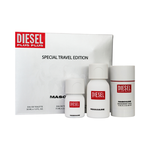 Diesel Set Plus Plus 2.5 Oz Edt + 2.5 Oz Deo + 1.0 Oz Edt Men