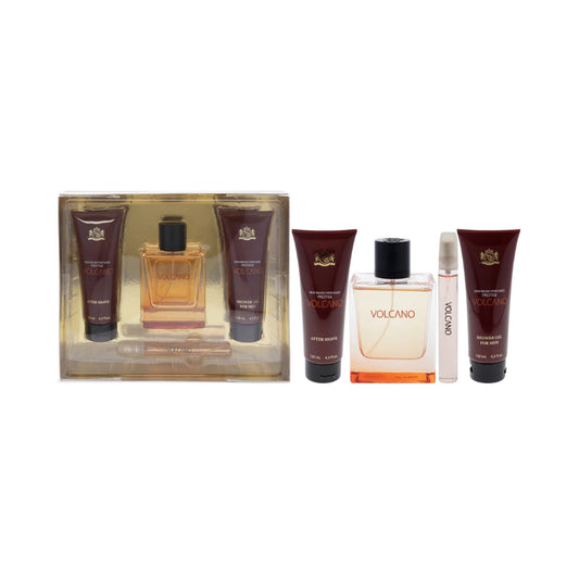 New Brand Set Prestige Volcano 3.3 Oz + 4.3 Oz + 4.3 Oz + 15 Ml Edt Men