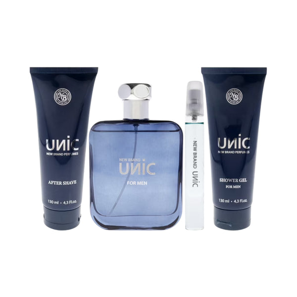 New Brand SetUnic 3.3 Oz + 4.3 Oz + 4.3 Oz + 0.5 Oz Edt Men