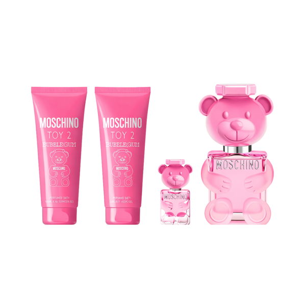 Moschino Set Toy 2 Bubble Gum 3.4 Oz Edp, 0.16 Oz Edp, 6.7 Oz Body Lotion, 6.7 Shower Gel Women