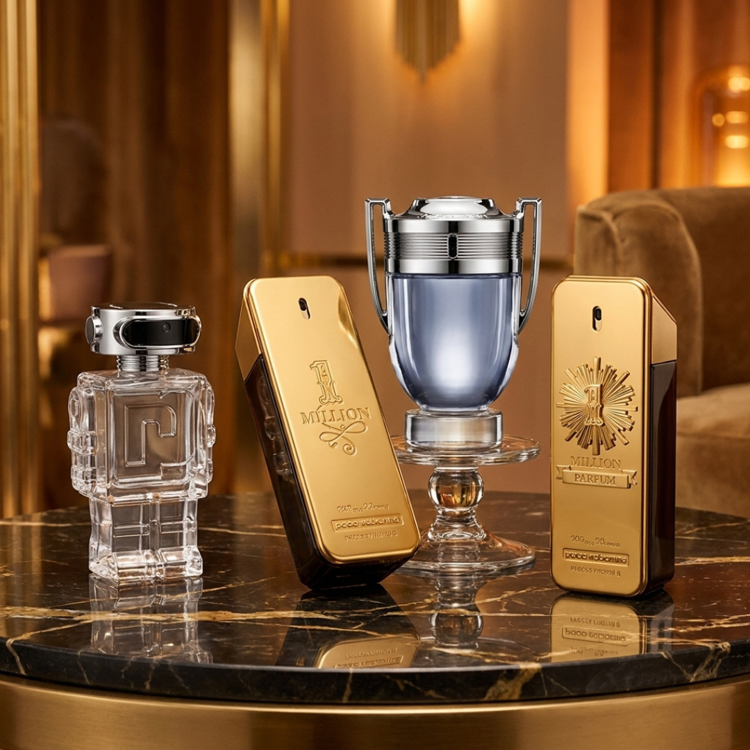 Paco Rabanne Set Mini Paco 4 Pcs One Million Edt, One Million Parfum, Invictus Edt, Phantom Edt 0.17 Oz Men