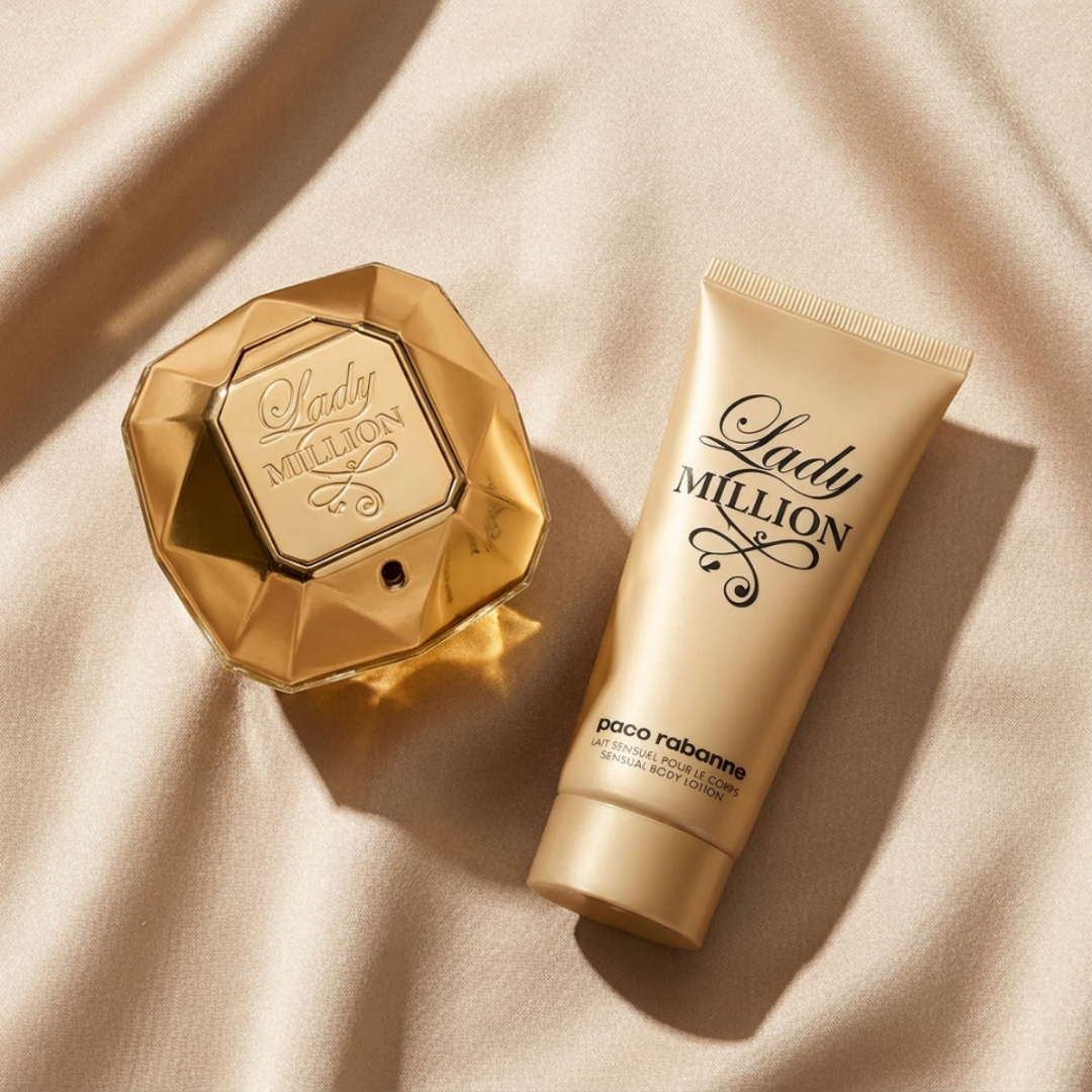 Paco Rabanne Set One Million 2.7 Oz Edp Women + 3.4 Oz Body Lotion