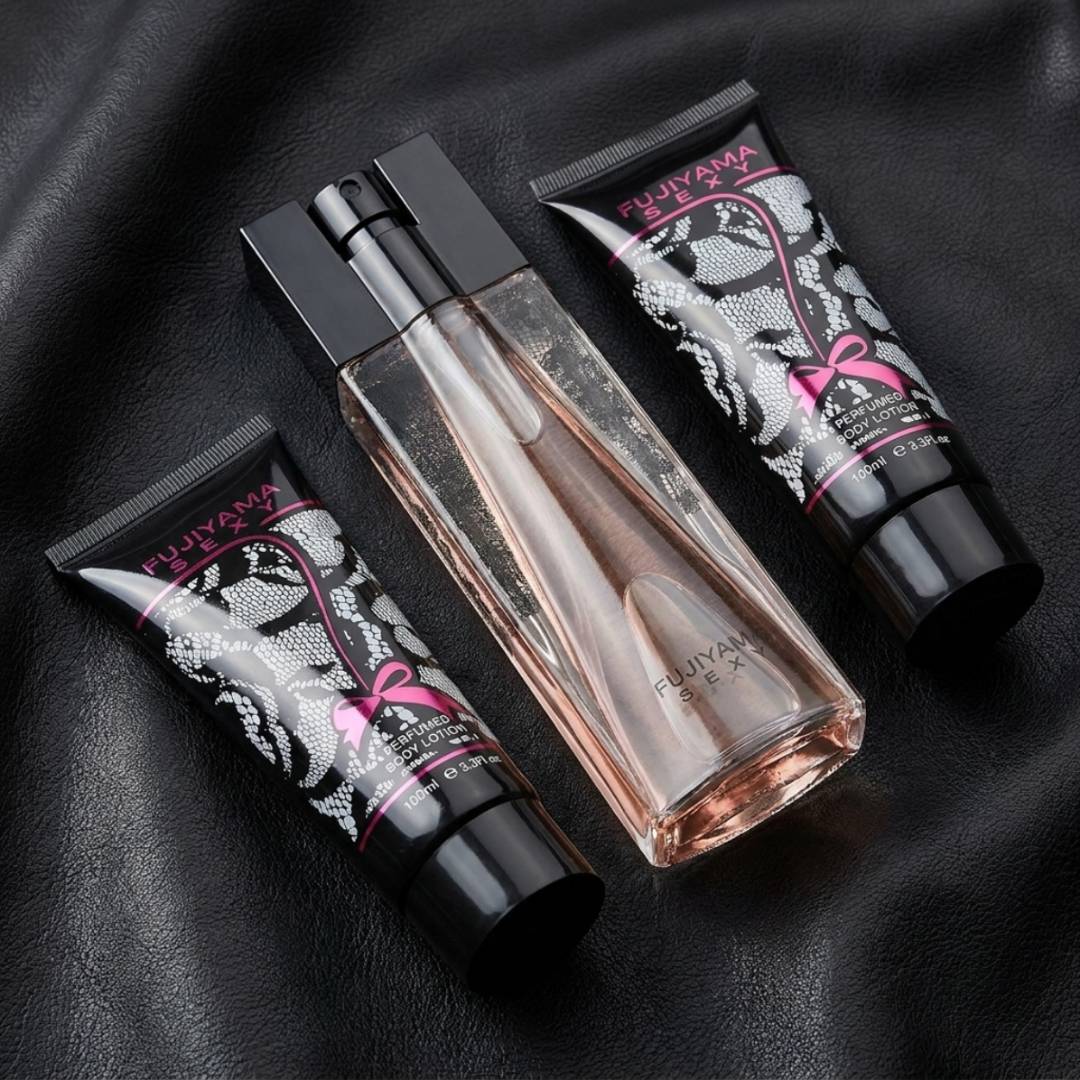 Succes De Paris Set Fujiyama Sexy 3.3 Oz Edt & 3.3 Body Lotion & 3.3 Shower Gel Women