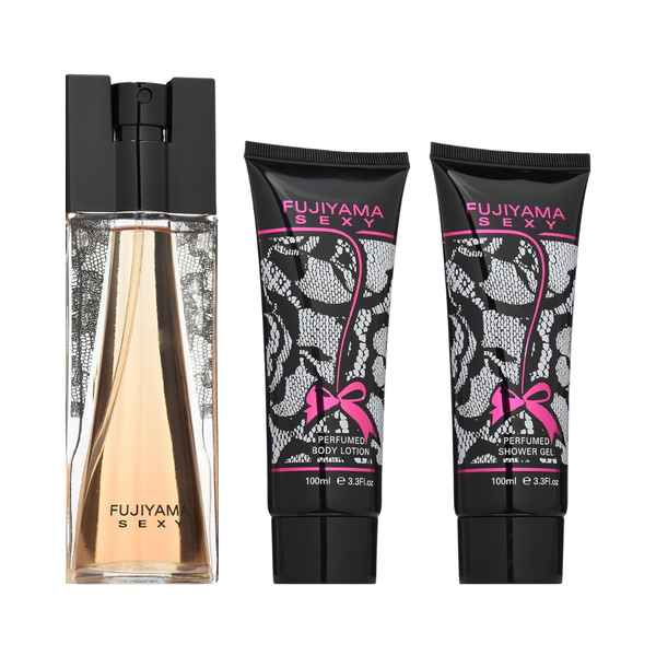 Succes De Paris Set Fujiyama Sexy 3.3 Oz Edt & 3.3 Body Lotion & 3.3 Shower Gel Women