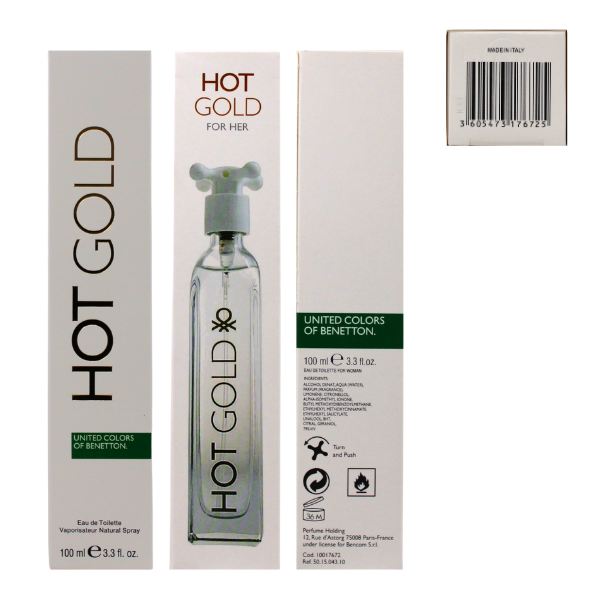 United Colors Of Benetton Hot Gold  3.4 Oz Edt Women