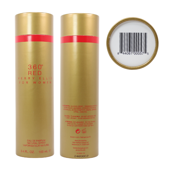 Perry Ellis 360 Red 3.3 Oz Edp Women