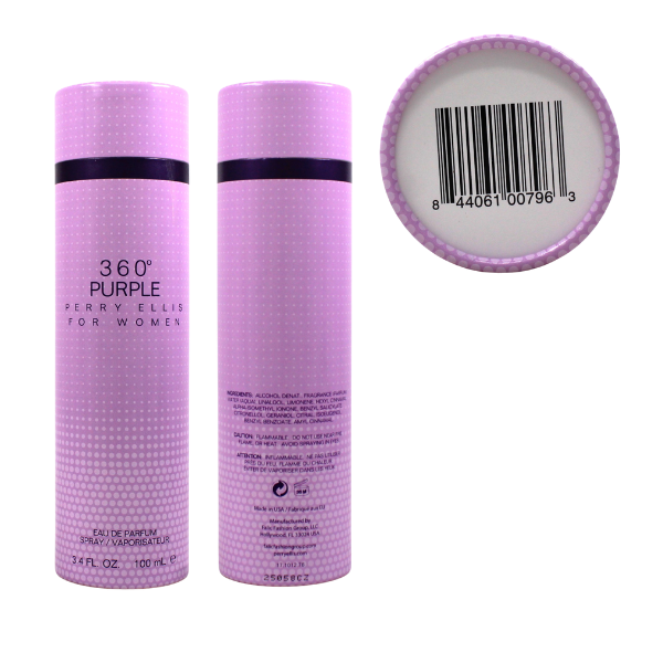 Perry Ellis 360 Purple 3.4 Oz Edp Women