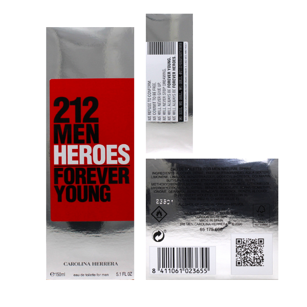Carolina Herrera 212 Heroes Forever Young 5.0 Oz Edt Men