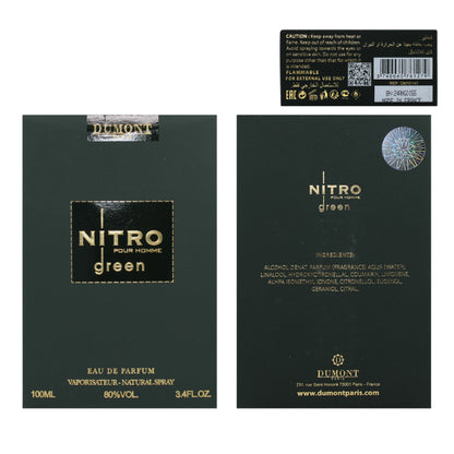 Dumont Nitro Green 3.4 Oz EDP for Men