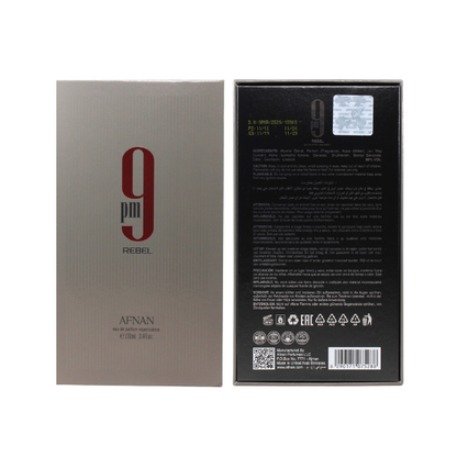 Afnan 9 Pm Rebel 3.4 Oz EDP Unisex
