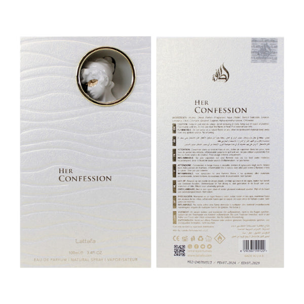 Lattafa Her Confession 3.4 Oz EDP for Women