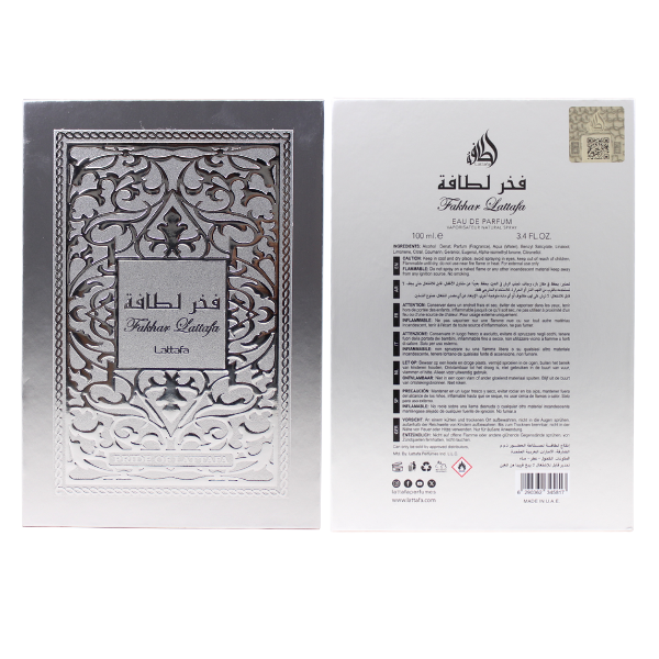Lattafa Fakhar Platin 3.4 Oz Edp Unisex