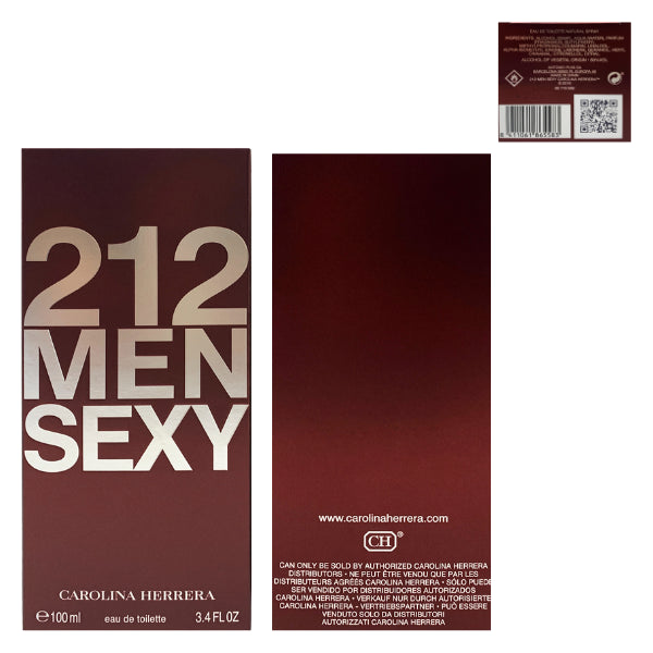 Carolina Herrera 212 Sexy 3.4 Oz EDT for Men