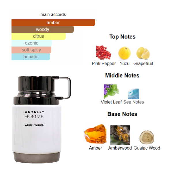 Armaf Odyssey White 3.4 Oz Edp Men