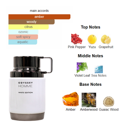 Armaf Odyssey White 3.4 Oz Edp Men