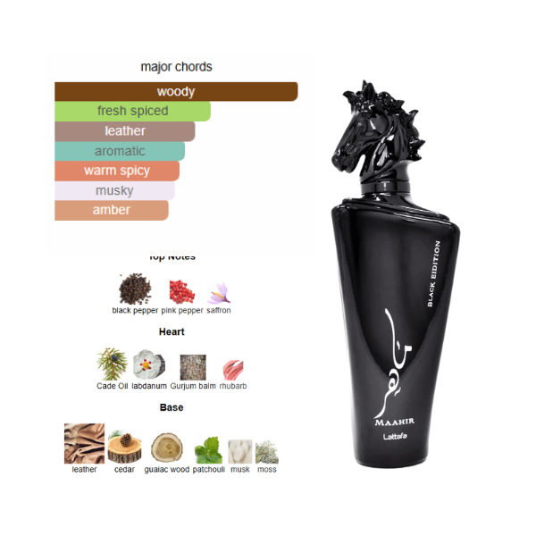 Lattafa Maahir Black Edition 3.4 Oz. Edp Men