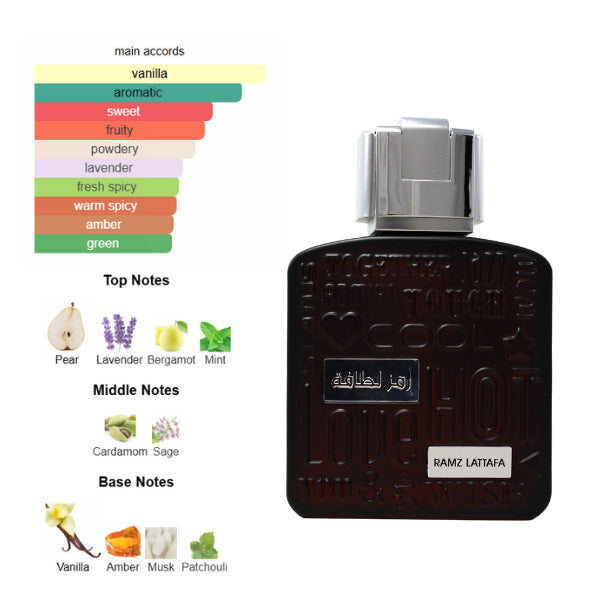 Lattafa Ramz Silver 3.4 Oz EDP for Men