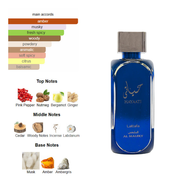 Lattafa Hayaati Al Maleky 3.4 Oz EDP for Men