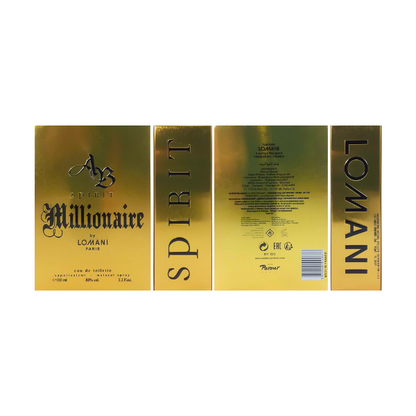 Lomani Spirit Millionaire 3.4 Oz EDT for Men