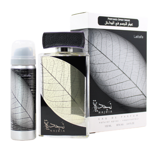 Lattafa Najdia 2 pc Set (3.4 Oz EDP + 1.7 Oz Deo) for Men