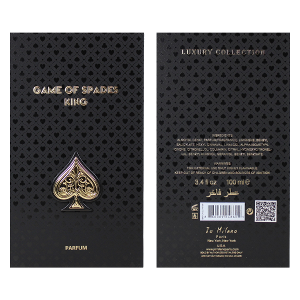 Jo Milano Game Of Spades King 3.4 Edp Unisex