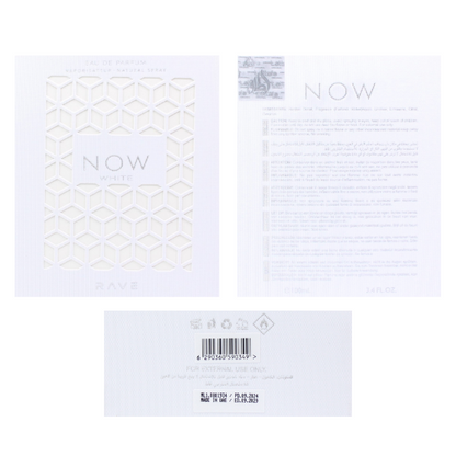Lattafa Rave Now White 3.4 Oz Edp Unisex