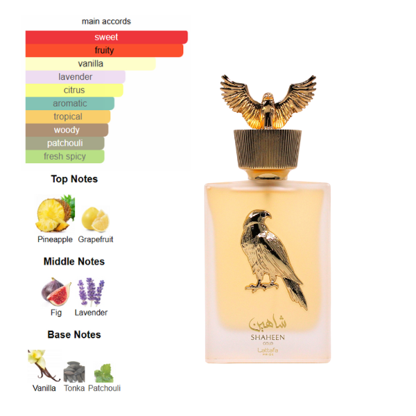 Lattafa Shaheen Gold 3.4 Oz Edp Unisex