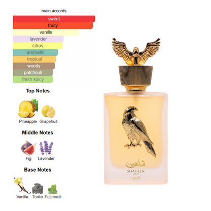 Lattafa Shaheen Gold 3.4 Oz Edp Unisex