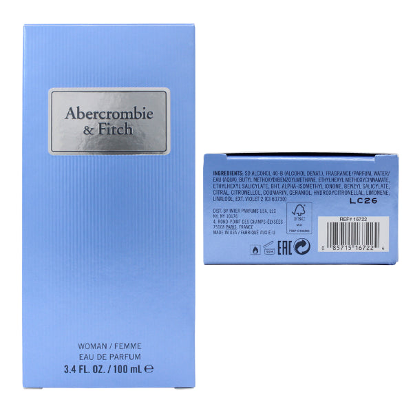 Abercrombie & Fitch First Instinct Blue 3.4 Oz EDP for Women