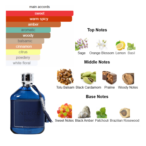 Dumont Nitro Blue 3.4 Oz EDP for Men